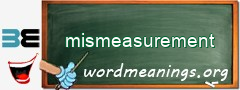 WordMeaning blackboard for mismeasurement